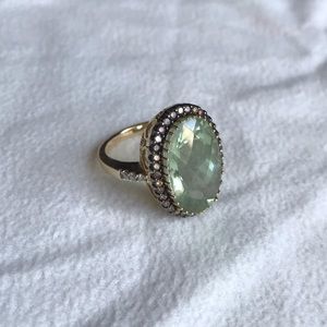 Le Vian Green Amethyst Hearts Ring